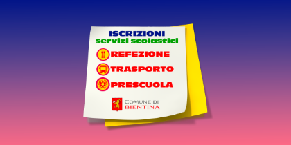 Servizi scolastici - Iscrizioni a.s. 2026/2027