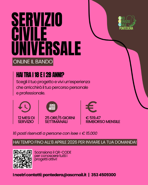 Bando Servizio Civile Universale 2026 - Locandina