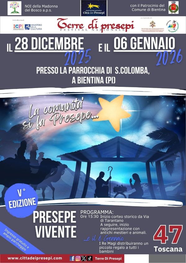 Presepe vivente - locandina in formato