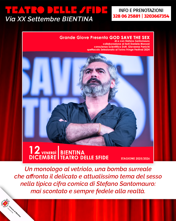 Teatro 12 dicembre 2025 - Locandina