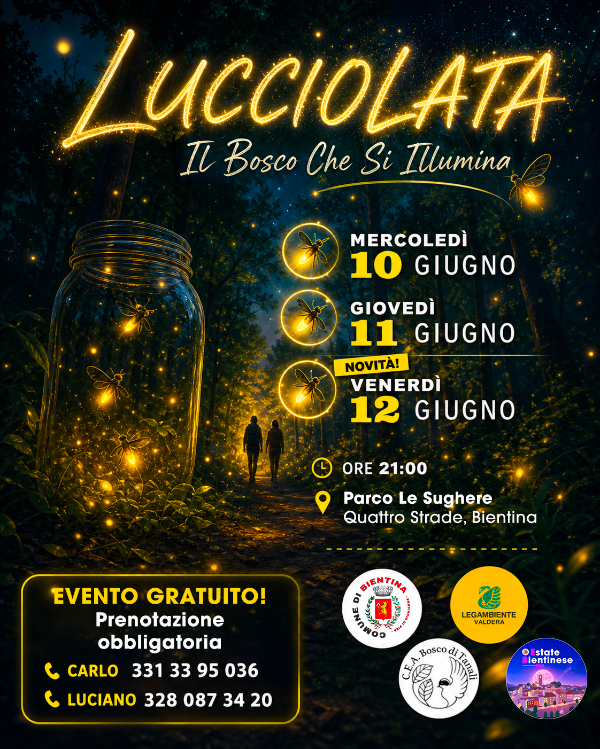 Lucciolata - 10,11,12 Giugno 2026 - Locandina