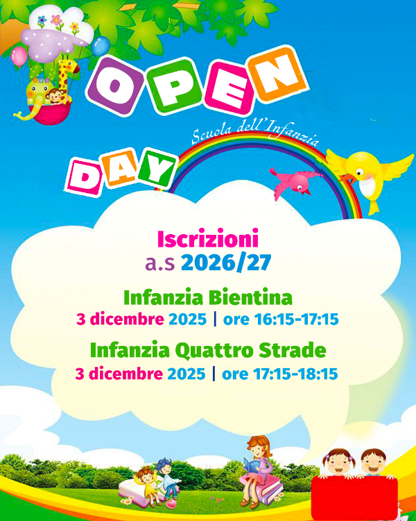 OPEN DAY Infanzia - Locandina