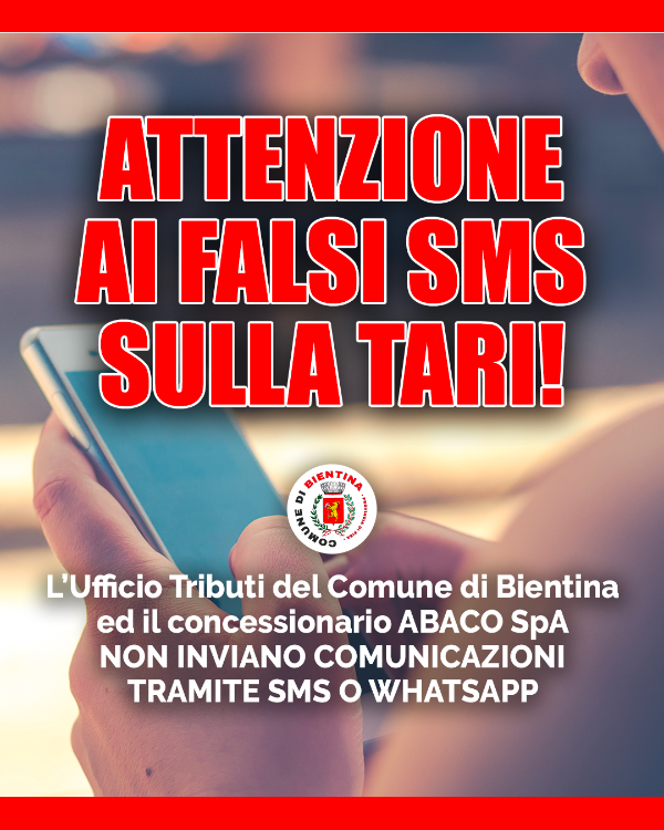 Falsi sms TARI - Locandina