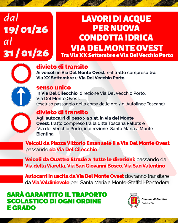 Modifica circolazione per lavori idrici - Descrizione