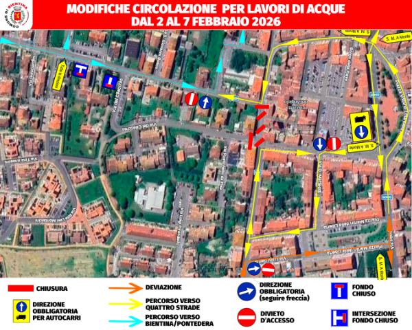 Modifiche Viabilità - 2/7 Febbraio - Cartina