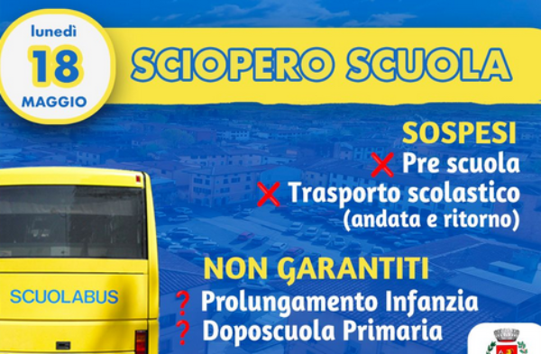 Sciopero Scuola - 18 Maggio 2026 - Locandina