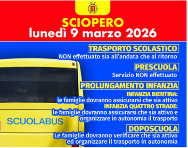 Sciopero 9 marzo 2026 - Locandina