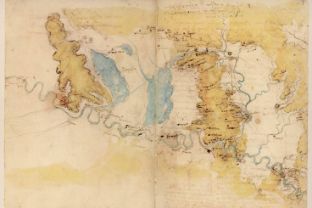 Carta dei dintorni di Pisa per i progetti di deviazione delle acque