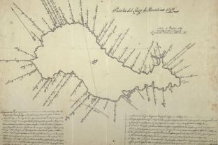 Pianta del lago di Sesto o Bientina