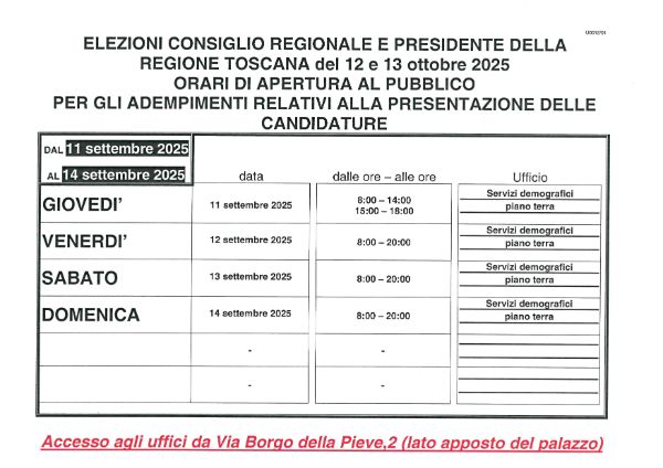 Immagine - Elezioni Europee 2024 - Orari ufficio Elettorale per presentazione Candidature