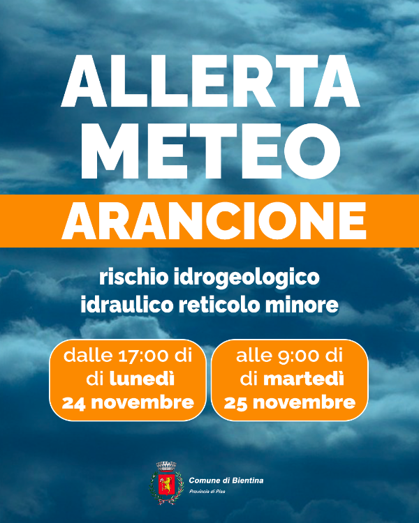 Allerta Mateo - 24 e 25 Novembre 2025 - Locandina