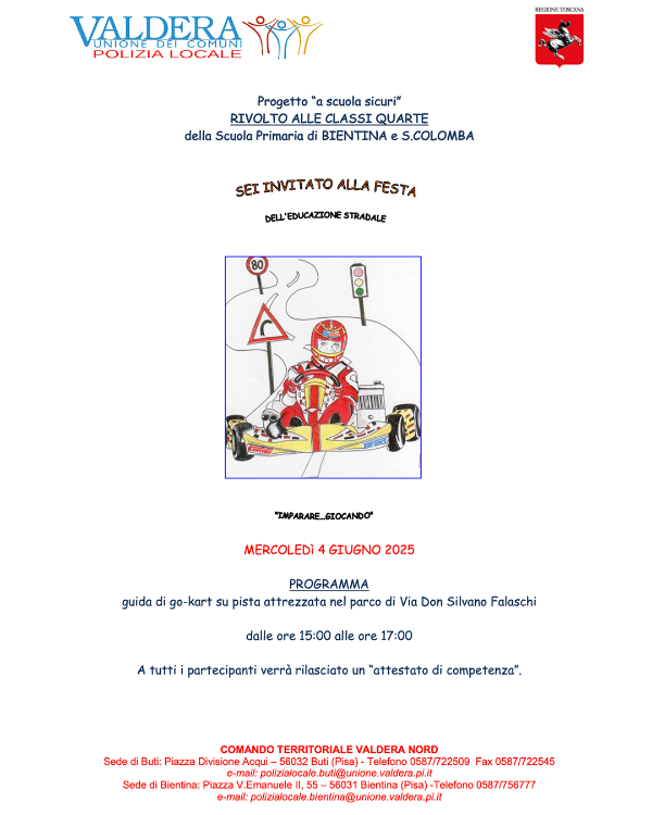 Festa educazione stradale - Locandina