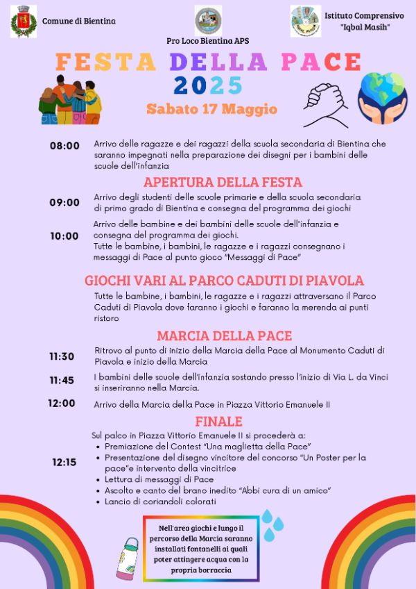 Festa della Pace 2025 - Programma