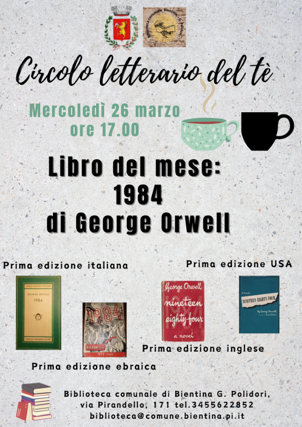 Circolo Letterario del Te - 26 Marzo 2025 - Locandina