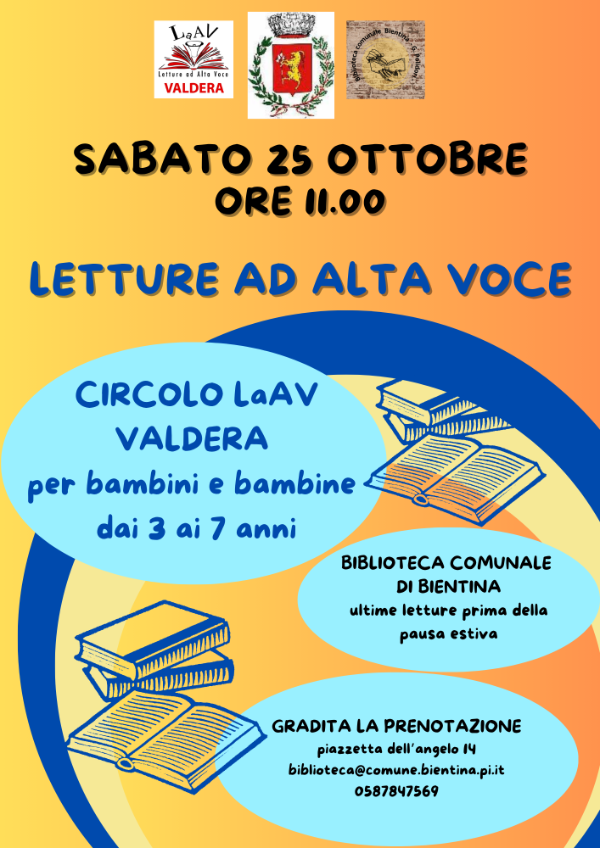 Letture ad Alta Voce - 25 Ottobre 2025 - Locandina