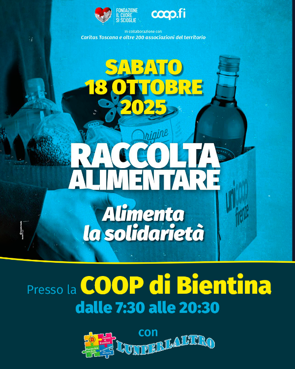 Raccolta alimentare - 18 ottobre 2025 - Locandina