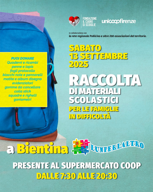 Raccolta materiali scolastici - Locandina