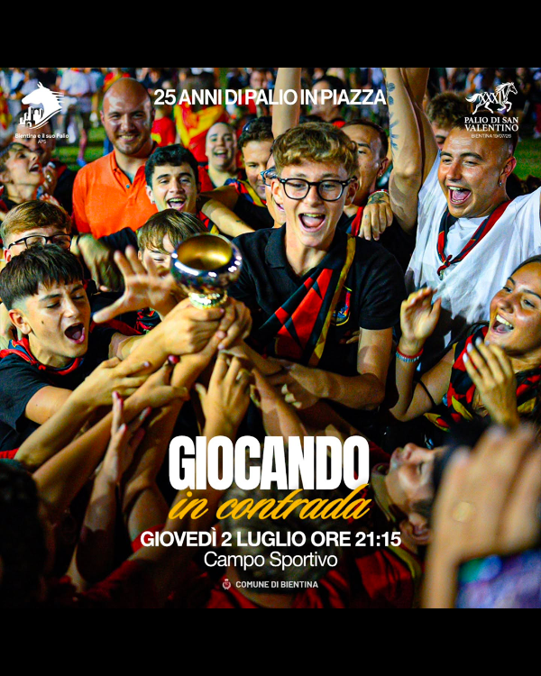 Palio 2026 - Giocando in Contrada - Locandina