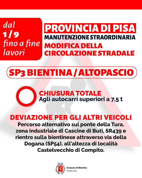 Manutenzione straordinaria SP3 - Locandina