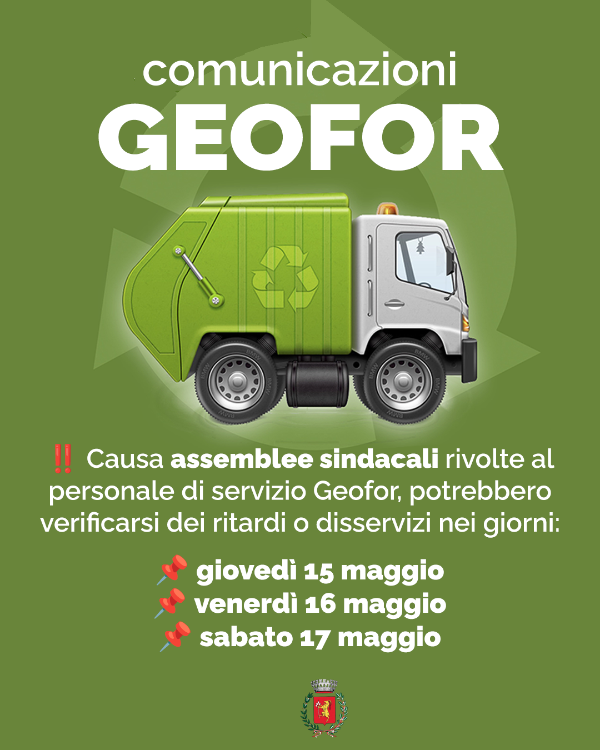 Comunicazioni Geofor - 15-17 Maggio 2025 - Locandina