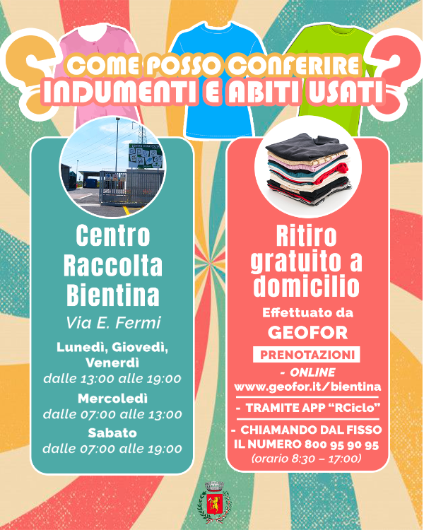 Conferimento Abiti usati - Locandina