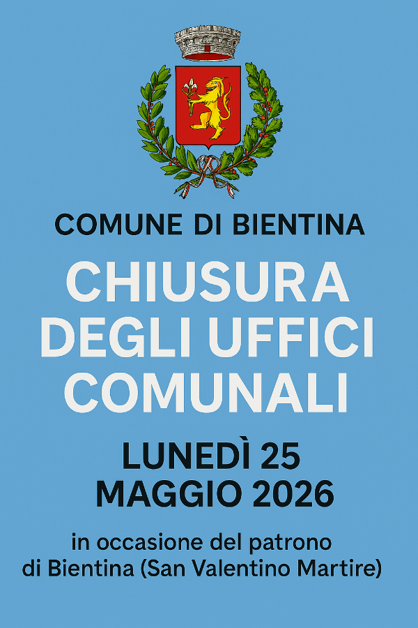 Chiusura Comune per Patrono - Locandina
