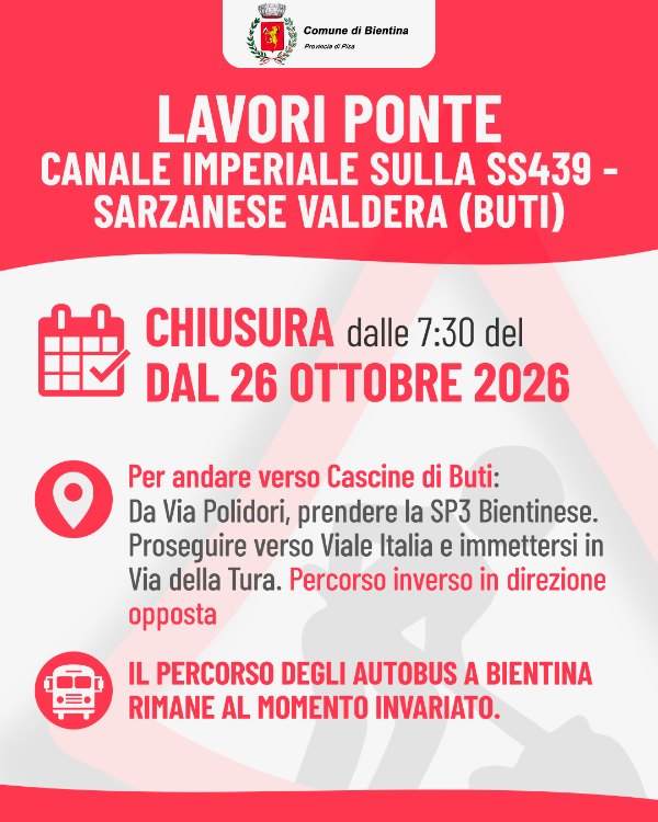 Lavori Canale Imperiale - Locandina