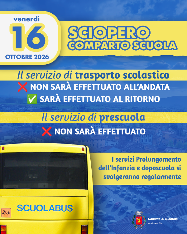 Sciopero 16 Ottobre 2026 - Locandina