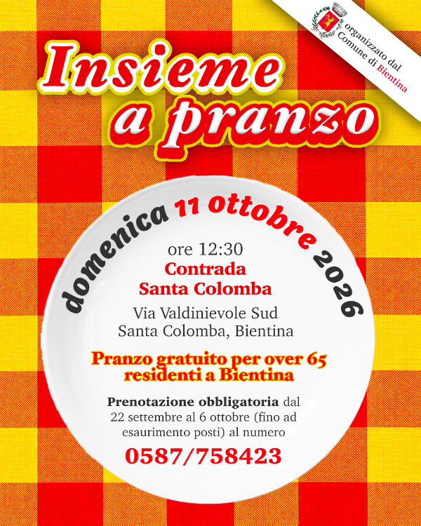 Insieme a pranzo - 11 ottobre 2026 - Locandina