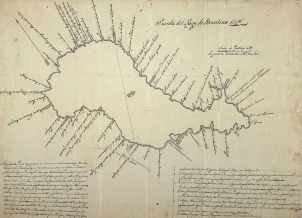 Pianta del lago di Sesto o Bientina